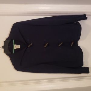 L.L.Bean Large Women's Navy Knit Cardigan with Toggle Buttons